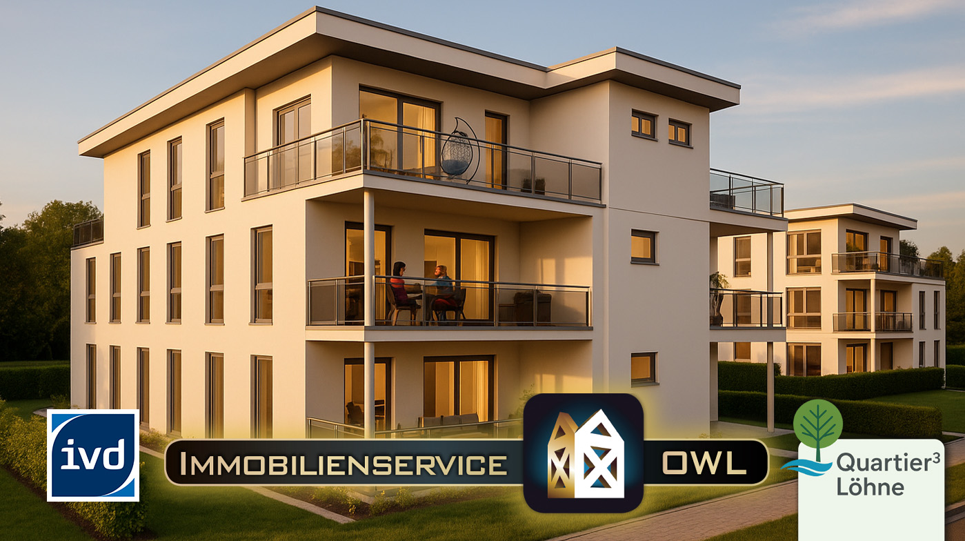 Neu!  Quartier³ Löhne ::: 2x Penthouse & 2x EG und 3x OG I Exklusives Wohnen muss nicht teuer sein!