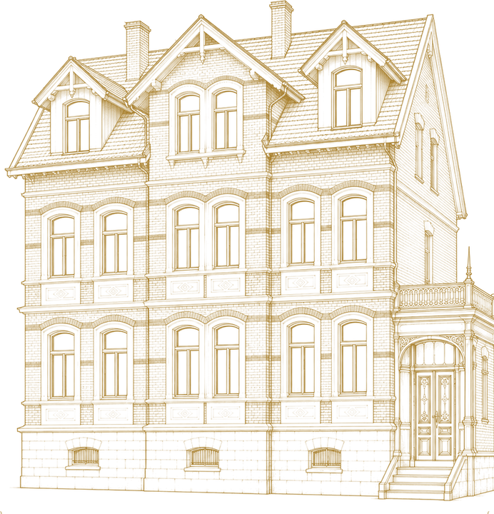Bauaufnahme der Villa